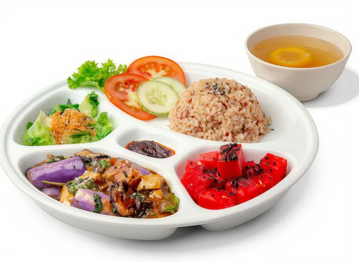 2010. Fragrant Eggplant With Beancurd Rice 香炒茄子豆干饭