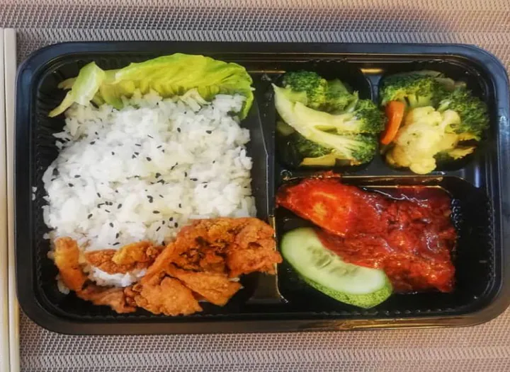 Vegetarian Asam Curry Fish Rice