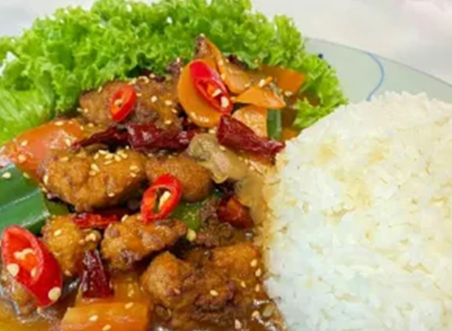 Kung Pao Hericium Rice 宫保猴菇饭