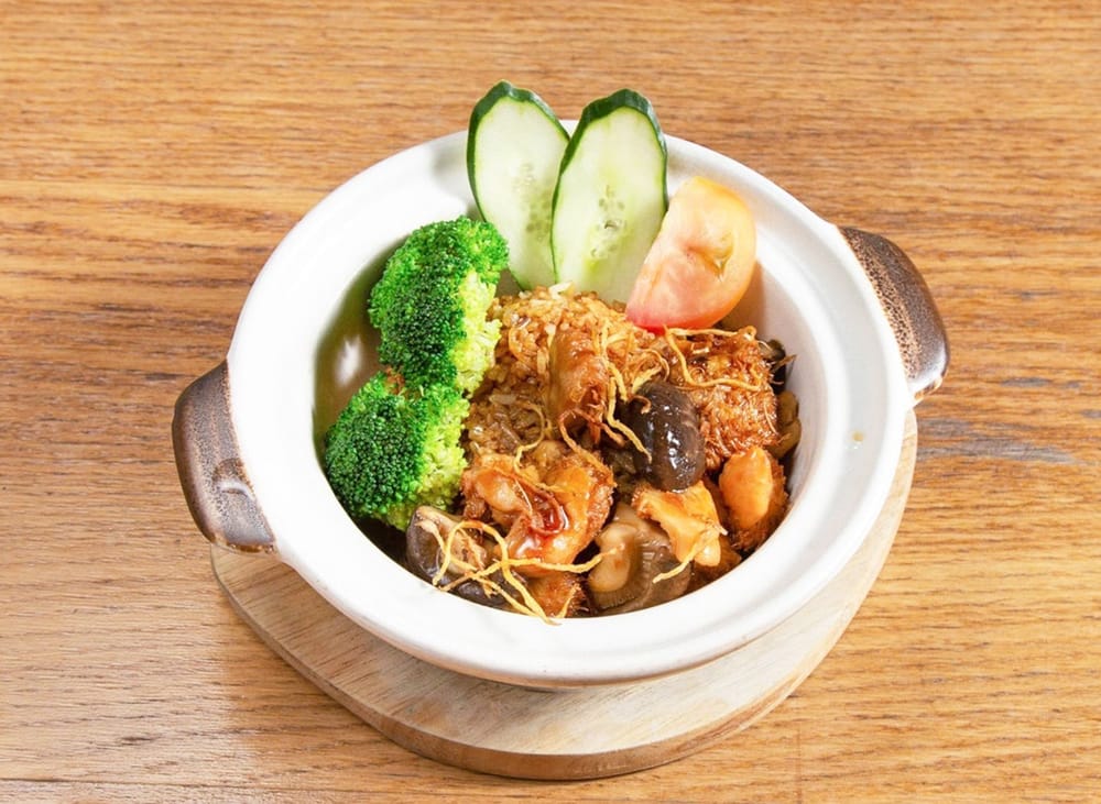 Claypot Hericium Rice 砂煲猴头菇饭