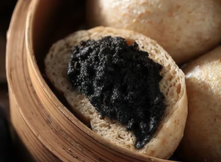 Black Sugar Black Sesame Paste Bun