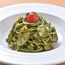 Wild Mushroom Spaghetti With Pesto Sauce 野菇罗勒松子义大利面