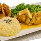 Lemon Chicken Chop Rice 柠檬鸡扒饭