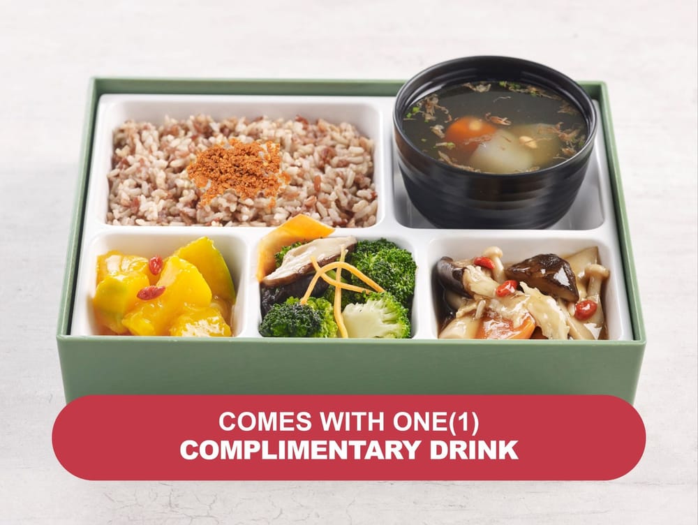 Angelica Herbal Trio Mushroom Bento Set 药材三鲜菇便当
