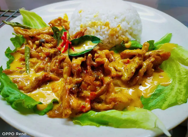 A5. Creamy Salted Egg King Oyster Mushroom Rice