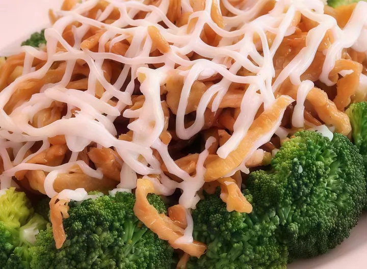 103. Broccoli with Golden Mushroom 仙岛金菇