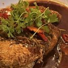 Teochew Crispy Fish with Ginger & Black Bean Sauce 潮州姜丝豉汁如意鱼
