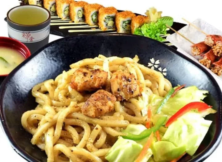 BD5. Fried Udon & Sushi Set For 2