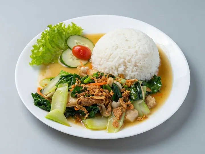 R06. Vegetable Salted Fish Kale Rice