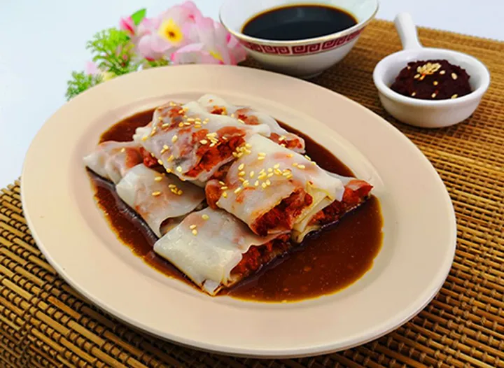 Vegetarian Char Siew Rice Roll