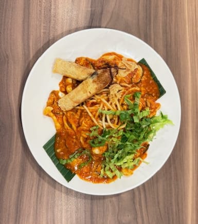 Chilli crab spaghetti