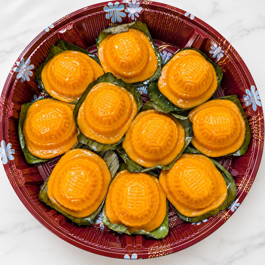 Sweet Mung Bean Ang Ku Kueh (Platter of 10 pcs)