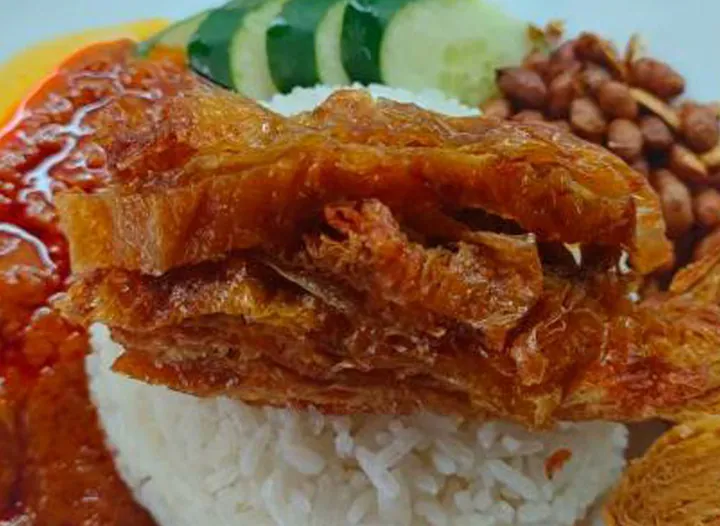 齋鵝椰漿飯 Nasi Lemak With Chai Gor