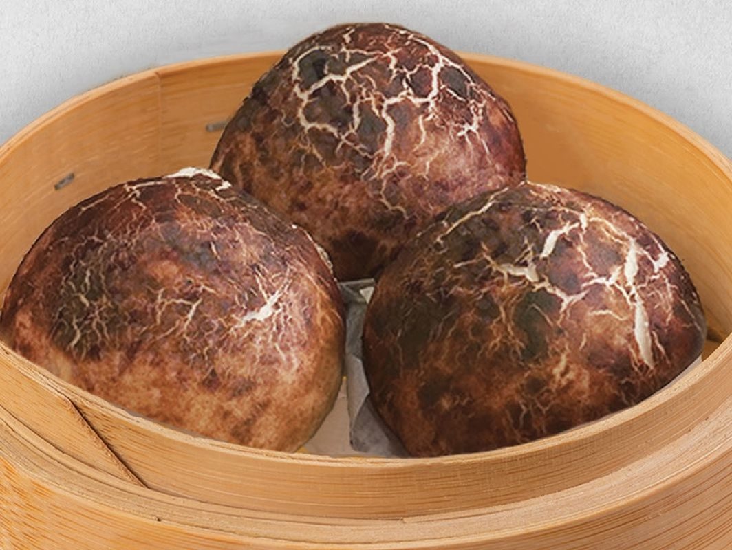 Flower Mushroom Bao (3pcs) 白玉花菇包(3粒)