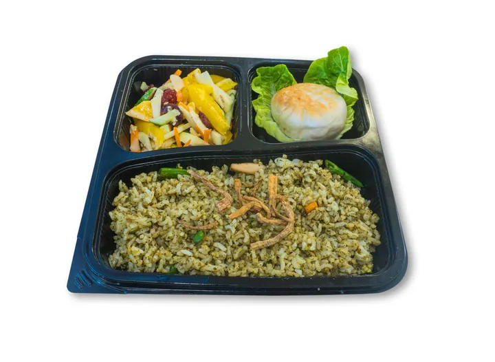 Spinach Fried Rice Bento