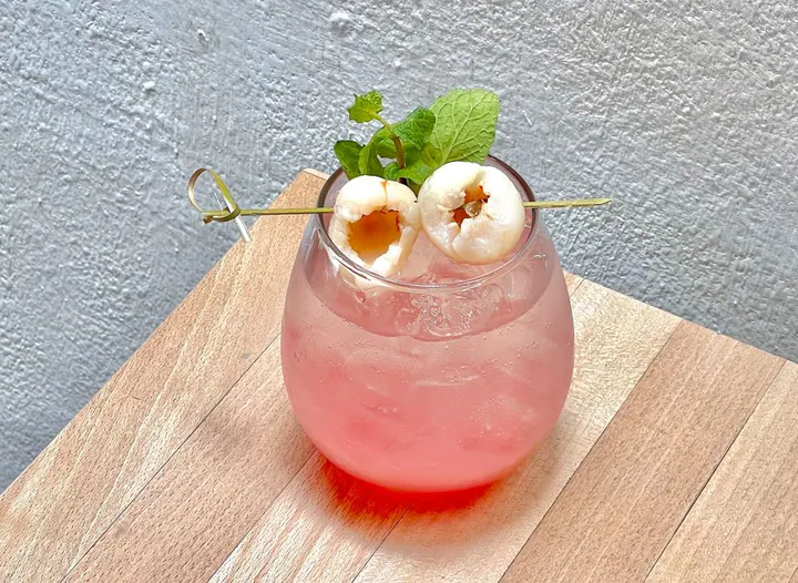 Rose Pandan Lychee Lemonade