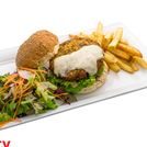 BG1 Curry Mayo Crispy Soy Patty Burger